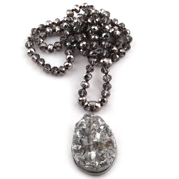 Free Shipping Fashion Bohemian Tribal Jewelry Crystal Glass Knotted Natural Druzy Drop Pendant Necklaces
Free Shipping Fashion Bohemian Tribal Jewelry Crystal Glass Knotted Natural Druzy Drop Pendant Necklaces