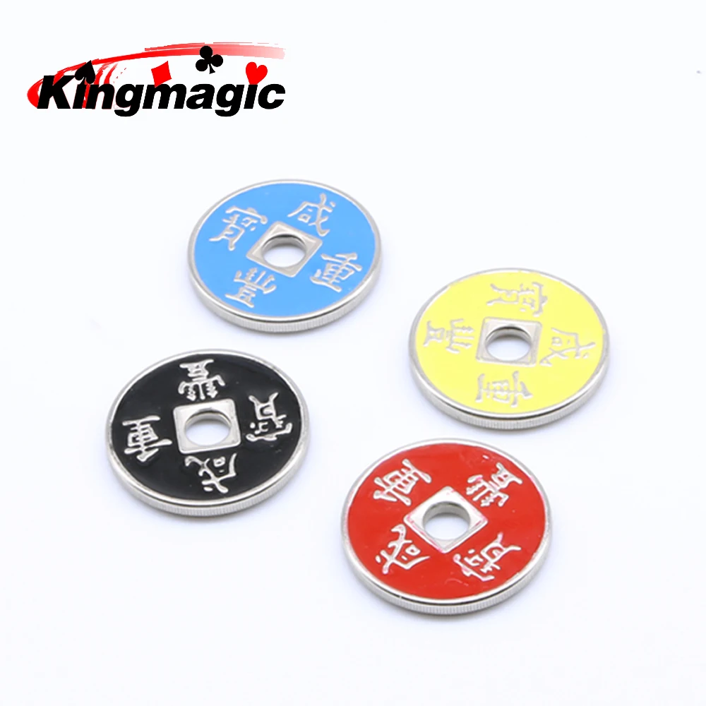 1 set Chinese Coins With Expanded Shell Sets Coin Magic Tricks 4 Coins (Red Yellow Black Blue ) Ancient Coin Magic Props
1 set Chinese Coins With Expanded Shell Sets Coin Magic Tricks 4 Coins (Red Yellow Black Blue ) Ancient Coin Magic Props