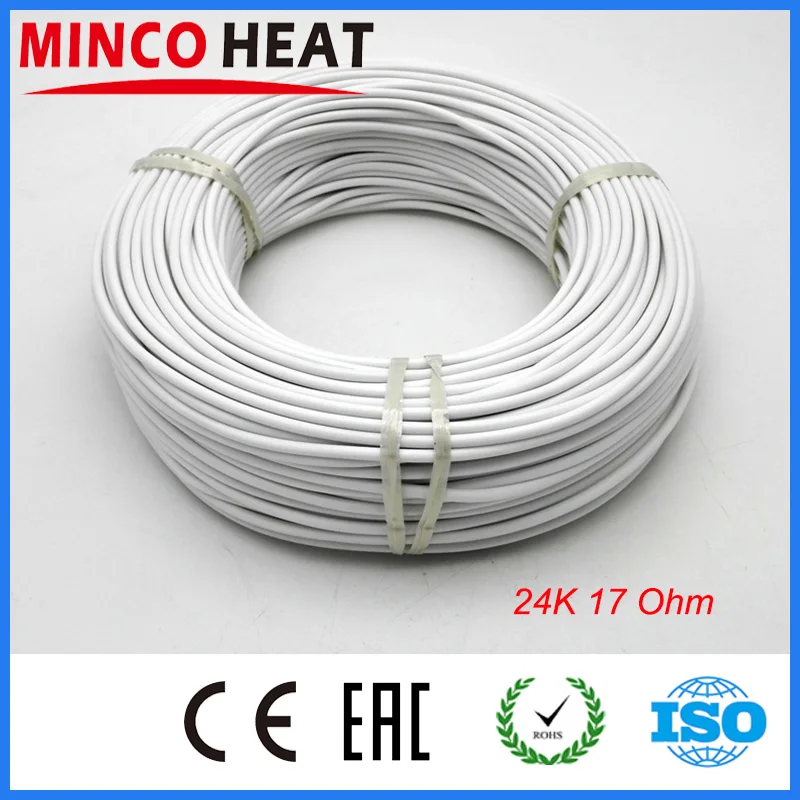 24K 17 Ohm/m New Infrared Underfloor Heating System Warm Floor Wire Carbon Fiber Floor Heating Cable
24K 17 Ohm/m New Infrared Underfloor Heating System Warm Floor Wire Carbon Fiber Floor Heating Cable