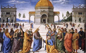 TOP Religious painting Catholicism Christianity This fresco Jesus giving the keys of heaven to Saint Peter PRINT OIL PAINTING
TOP Religious painting Catholicism Christianity This fresco Jesus giving the keys of heaven to Saint Peter PRINT OIL PAINTING