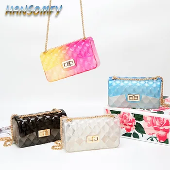 HANSOMFY 2019 New Summer Pink Plaid Jelly Bag Gradient Candy Color Crossbody Bags Designed Ladies Shoulder Chain bag LD-83
HANSOMFY 2019 New Summer Pink Plaid Jelly Bag Gradient Candy Color Crossbody Bags Designed Ladies Shoulder Chain bag LD-83