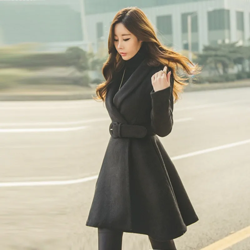Women Autumn Winter Woolen Coats and Jackets 2019 New High Quality Korean Slim Sashes Long Sleeve Office Ladies Wool Blends coat
Women Autumn Winter Woolen Coats and Jackets 2019 New High Quality Korean Slim Sashes Long Sleeve Office Ladies Wool Blends coat