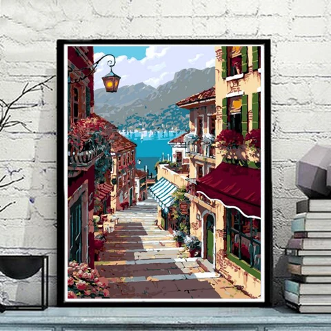 Oil paint painting by numbers diy picture drawing coloring on canvas painting by hand wall paint by number landscape
Oil paint painting by numbers diy picture drawing coloring on canvas painting by hand wall paint by number landscape