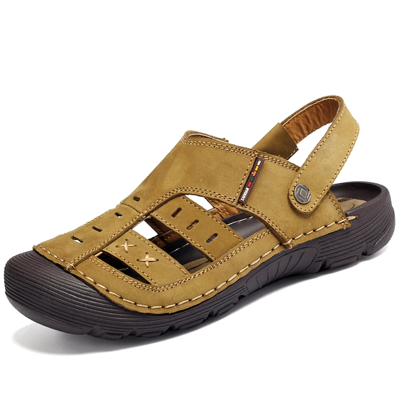 GNORNIL Brand Men Sandals Summer Genuine Leather Men Shoes Fashion Rubber Sole Outdoor Sport Sandals Slippers Big Size38-44
GNORNIL Brand Men Sandals Summer Genuine Leather Men Shoes Fashion Rubber Sole Outdoor Sport Sandals Slippers Big Size38-44