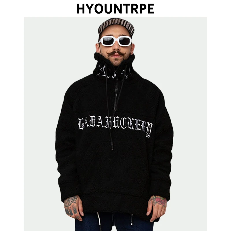 Letter Embroidery Warm Hoodies Autumn Winter Hairy Sweatshirts Casual Stand Collar Drawstring Pullover Hip Hop Skateboard Tops
Letter Embroidery Warm Hoodies Autumn Winter Hairy Sweatshirts Casual Stand Collar Drawstring Pullover Hip Hop Skateboard Tops