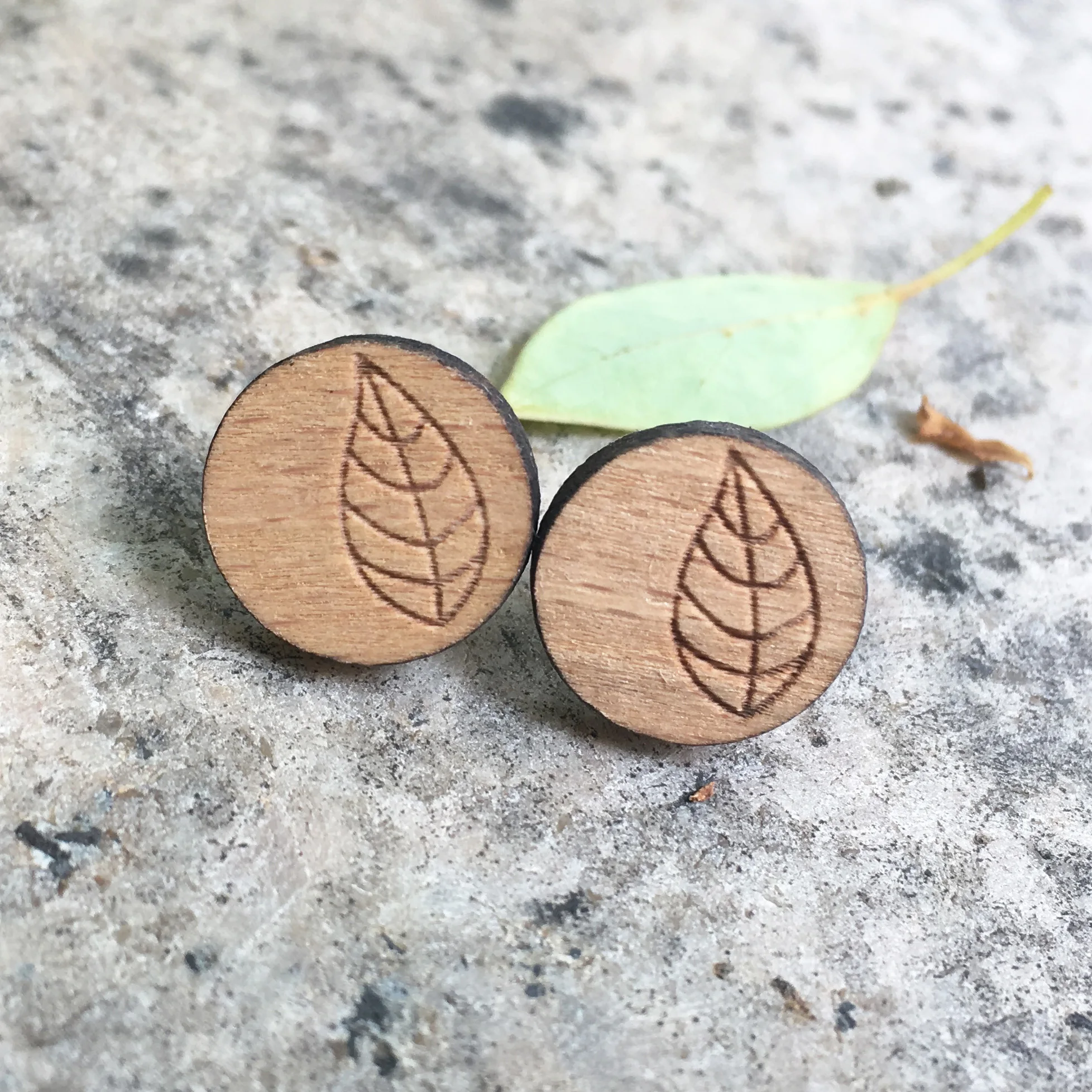 Natural Laser engraved leaf earrings tree stud handmade earrings plant wooden earring x 10 pairs
Natural Laser engraved leaf earrings tree stud handmade earrings plant wooden earring x 10 pairs