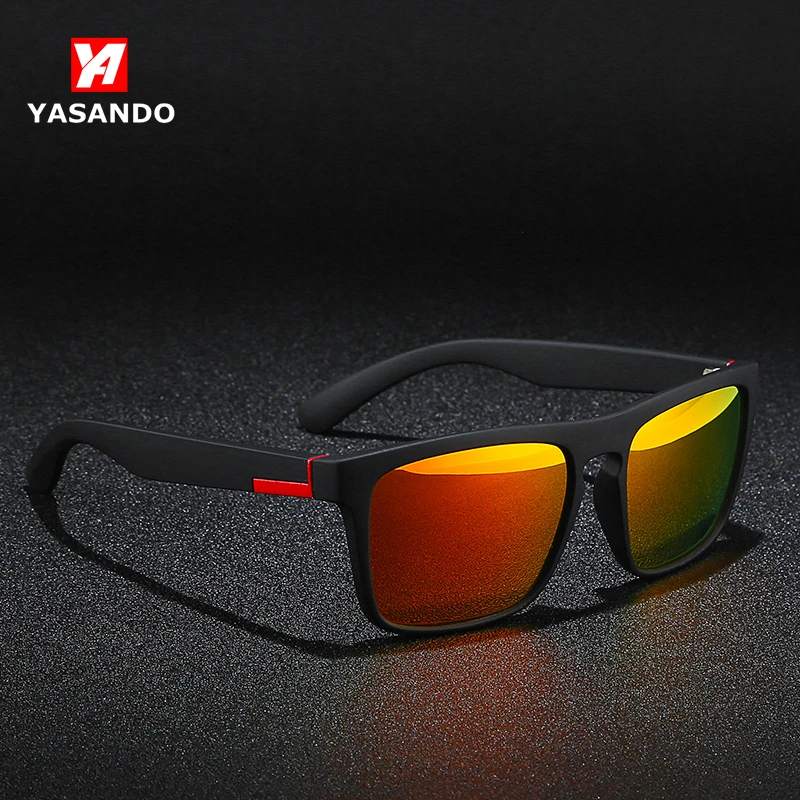 Polarized Sunglasses Men Women 2019 YASANDO Luxury Square Frame Mirror Coating Lens Outdoor Driving UV400 Male Eyewear XY-168 |