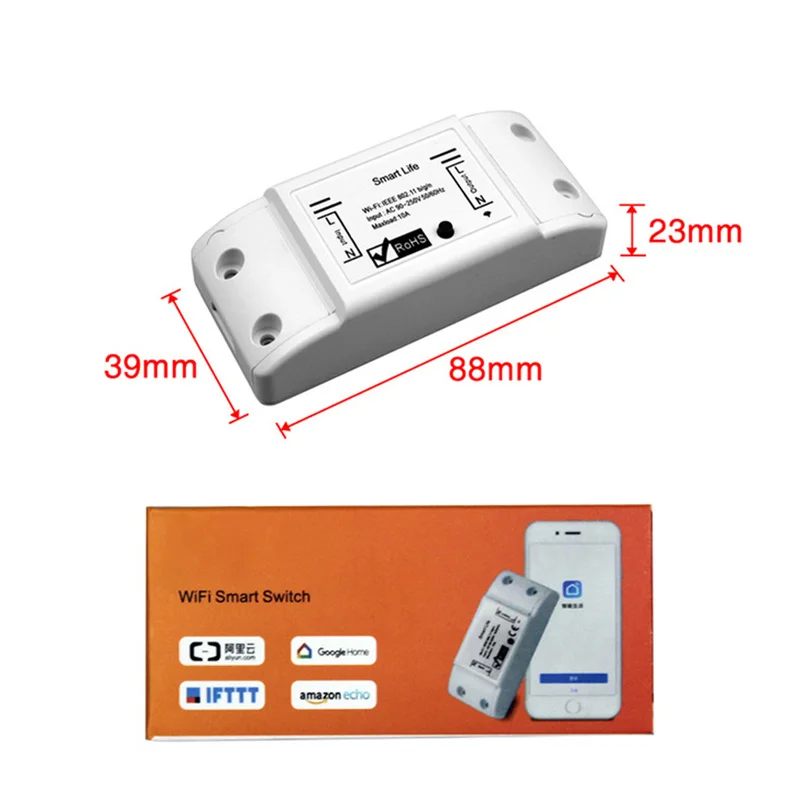 Wireless Remote Control Works with Alexa Google Home DIY WiFi Smart Light Switch Universal Breaker Timer Smart Life APP
Wireless Remote Control Works with Alexa Google Home DIY WiFi Smart Light Switch Universal Breaker Timer Smart Life APP