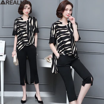 2 piece set women short sleeve Striped Elegant irregular Top And Pants Ladies Summer Fashion office tracksuit women plus size
2 piece set women short sleeve Striped Elegant irregular Top And Pants Ladies Summer Fashion office tracksuit women plus size