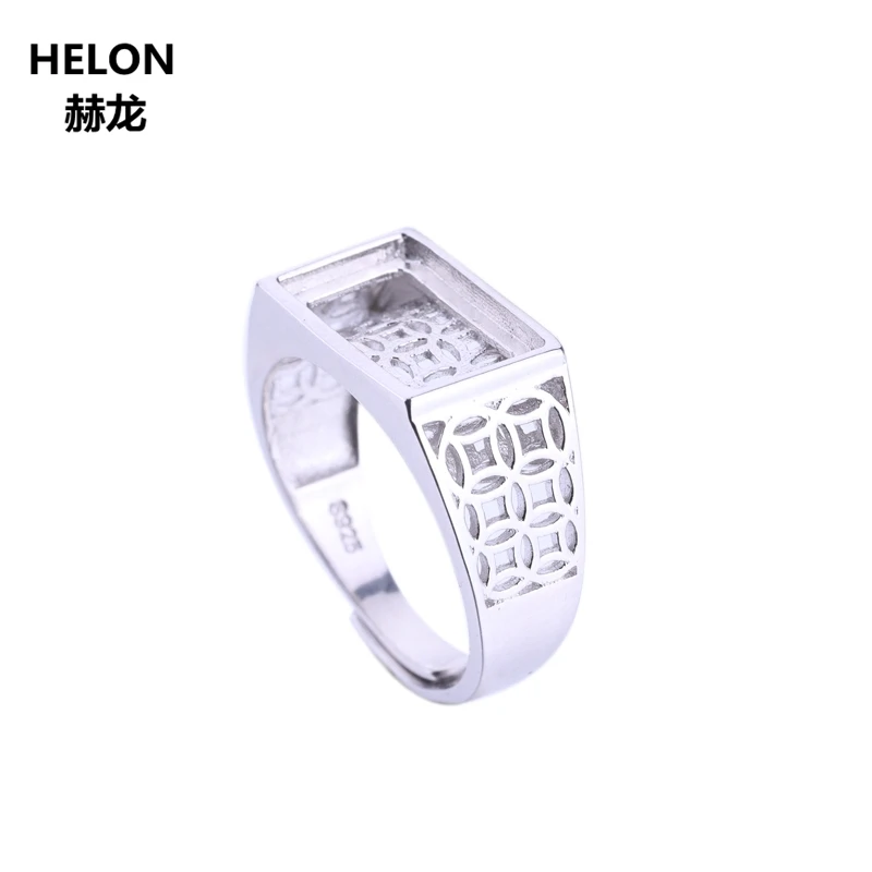 925 Sterling Silver Engagemen Wedding Men Ring 8x13mm Princess Cabochon Semi Mount Ring for Amber Agate Opal Jewelry Setting
925 Sterling Silver Engagemen Wedding Men Ring 8x13mm Princess Cabochon Semi Mount Ring for Amber Agate Opal Jewelry Setting