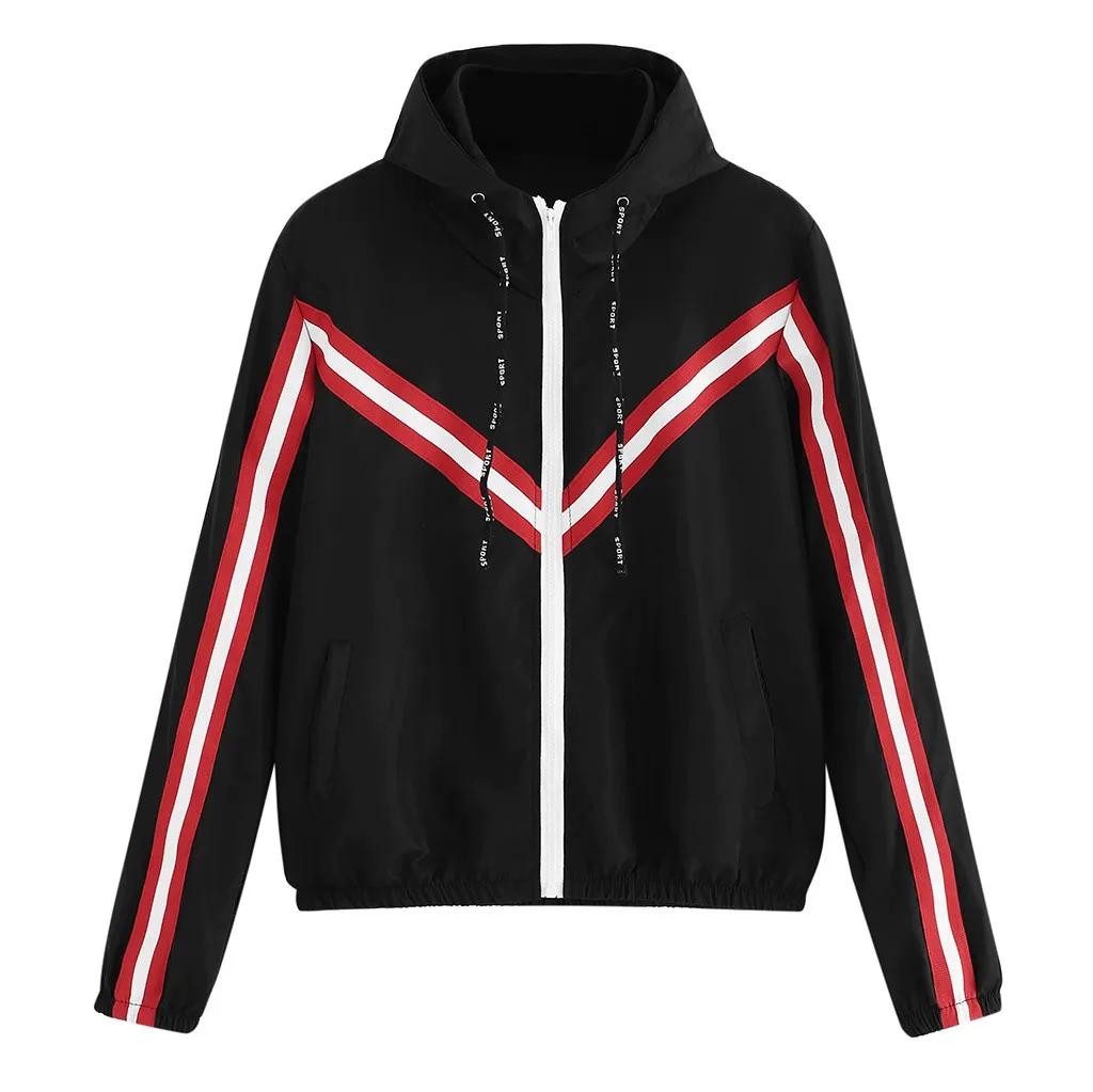 Fashion Women Jacket 2019 New FeLong Sleeve Patchwork Hooded Zipper Pockets Casual Sport winter Autumn Coat Ladies blouse 2019
Fashion Women Jacket 2019 New FeLong Sleeve Patchwork Hooded Zipper Pockets Casual Sport winter Autumn Coat Ladies blouse 2019