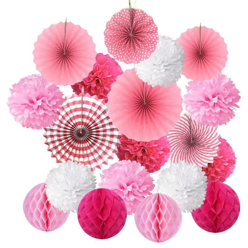 19pcs Paper fan flower Kit birthday party Wedding background family gathering Baby shower Bar decoration DIY Home decoration 
19pcs Paper fan flower Kit birthday party Wedding background family gathering Baby shower Bar decoration DIY Home decoration