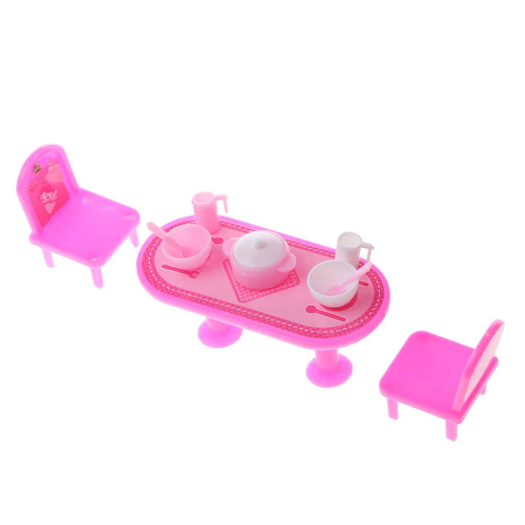 High quality Mini Pink Wardrobe with 3 big drawers and 2 small drawers Suitable for 29cm fashion doll dollhouses decoration