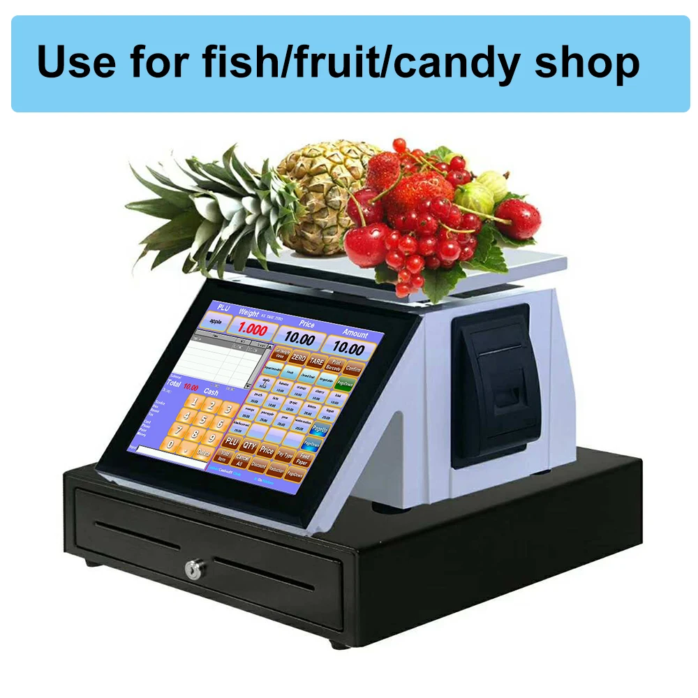 POS Weight Scale Cash Register Scale Electronic Digital Price Scale With Thermal Printer built in
POS Weight Scale Cash Register Scale Electronic Digital Price Scale With Thermal Printer built in