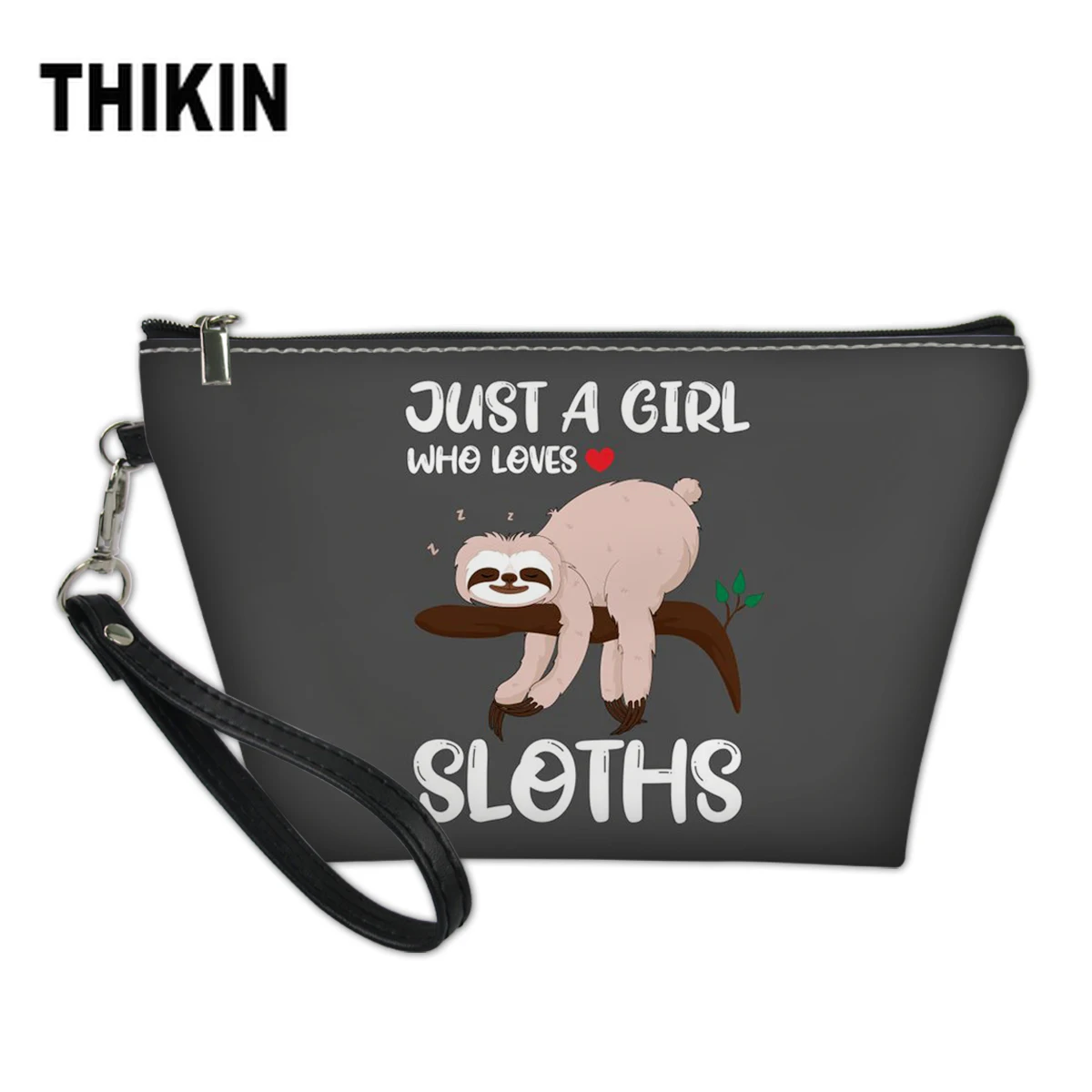 THIKIN Cosmetic Bag for Make Up Luxury Just A Girl Who Loves Lazy Sloth Design Cosmetic Bag Mini PU Leather Make Up Pouch Girls
THIKIN Cosmetic Bag for Make Up Luxury Just A Girl Who Loves Lazy Sloth Design Cosmetic Bag Mini PU Leather Make Up Pouch Girls