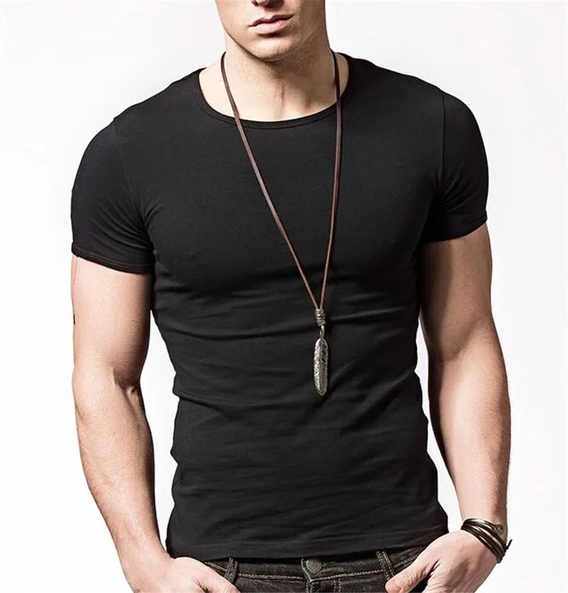 Men Simple Style Solid Color Short Sleeve Cotton T-shirts High Quality Red Grey Blue Black Slim Top Shirts
Men Simple Style Solid Color Short Sleeve Cotton T-shirts High Quality Red Grey Blue Black Slim Top Shirts