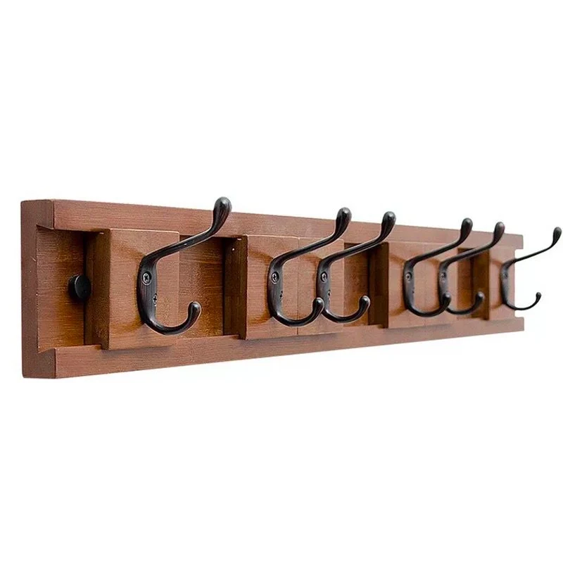 Movable Wall-Mounted Coat Hook Bamboo Wooden Coat Rack and Hook Rack with 3/4/5/6Metal Hooks
Movable Wall-Mounted Coat Hook Bamboo Wooden Coat Rack and Hook Rack with 3/4/5/6Metal Hooks