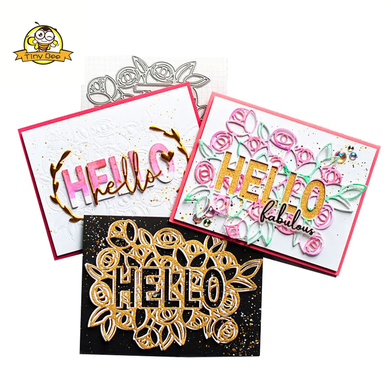 Metal Cutting Dies Letter HELLO Word for Craft Dies Scrapbooking New Album Embossing Stencil Die Cut Card Making Decoration
Metal Cutting Dies Letter HELLO Word for Craft Dies Scrapbooking New Album Embossing Stencil Die Cut Card Making Decoration