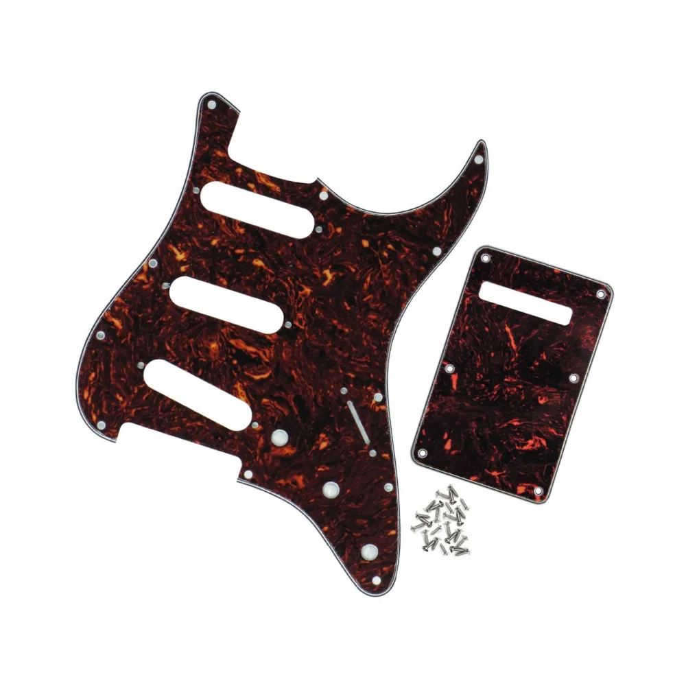 New 4Ply Brown Tortoise Shell Guitar Pickguard SSS & Tremolo Cover Back Plate for ST Style with Free Screws
New 4Ply Brown Tortoise Shell Guitar Pickguard SSS & Tremolo Cover Back Plate for ST Style with Free Screws