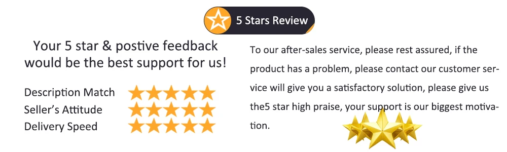 5 stars feedback