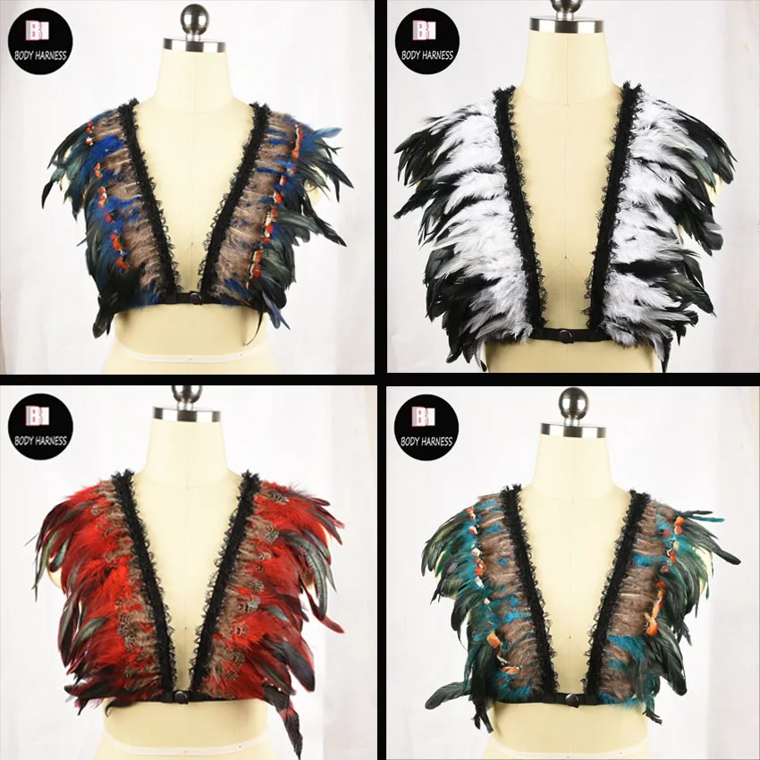 Gypsy various colors Feather Body Harness Harajuku Gothic Sexy Lingerie Cage Bra Feather wings Bondage Body Harness Bra cage
Gypsy various colors Feather Body Harness Harajuku Gothic Sexy Lingerie Cage Bra Feather wings Bondage Body Harness Bra cage