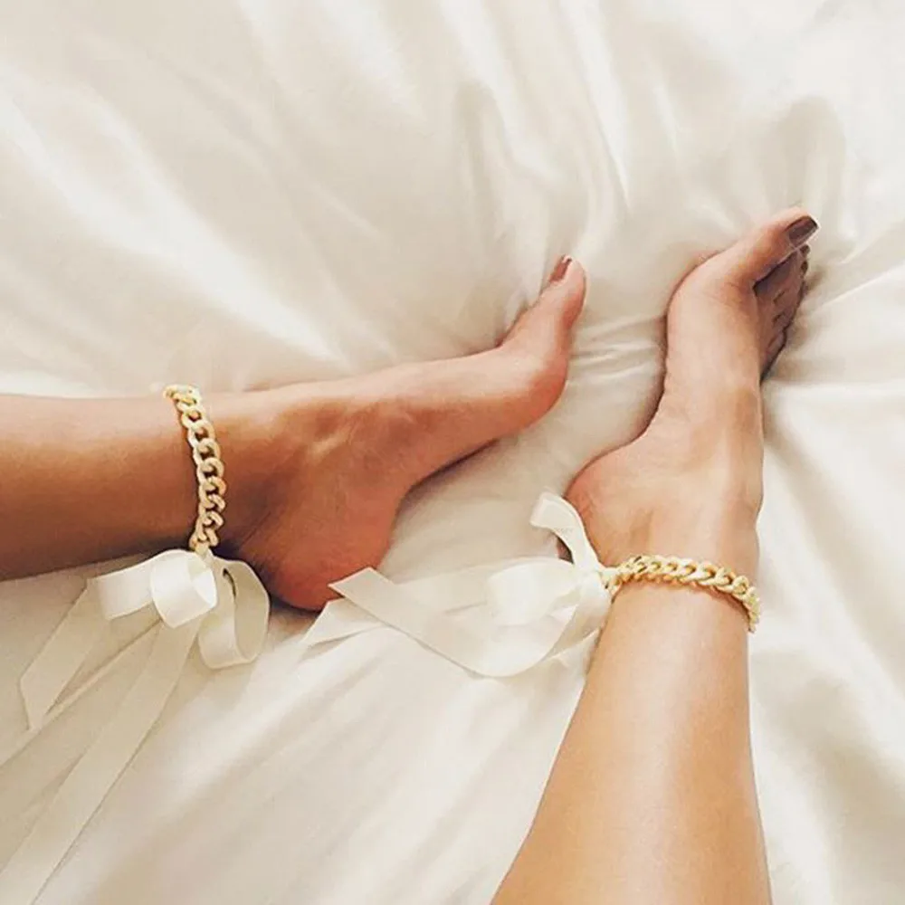 Anklet ankle bracelet halhal New Fashion Anklets Chain Women Sexy Beach Ribbons Bow Foot Jewelry enkelbandje/0.7
Anklet ankle bracelet halhal New Fashion Anklets Chain Women Sexy Beach Ribbons Bow Foot Jewelry enkelbandje/0.7
