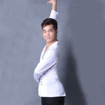 2018 New Latin Costumes For Dance Tailored Collar Salsa And Latin Dance Tops Custom Color Professional Latin Tops For Men DQ7006
2018 New Latin Costumes For Dance Tailored Collar Salsa And Latin Dance Tops Custom Color Professional Latin Tops For Men DQ7006