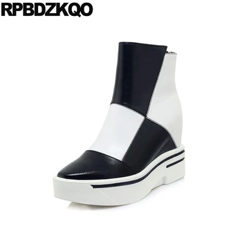 shoes muffin flatform harajuku brand women winter boots genuine leather black and white booties wedge ankle platform high heel
shoes muffin flatform harajuku brand women winter boots genuine leather black and white booties wedge ankle platform high heel