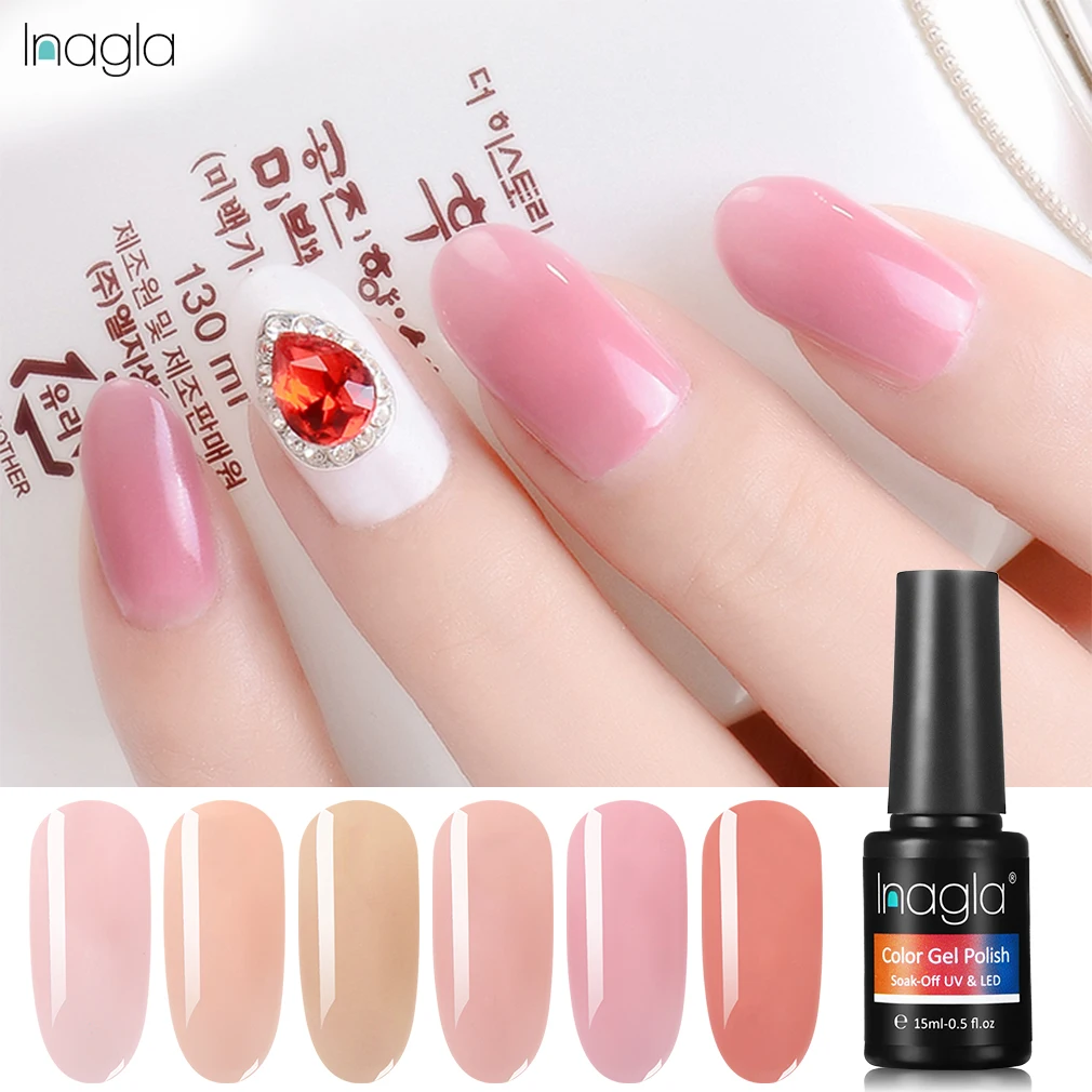 Inagla Nude Jelly Gel Nail Polish 15ml Soak Off Hybrid 6 Pure Colors Gellak For Manicure Top Base Coat Varnish Nail Art Lacquer
Inagla Nude Jelly Gel Nail Polish 15ml Soak Off Hybrid 6 Pure Colors Gellak For Manicure Top Base Coat Varnish Nail Art Lacquer