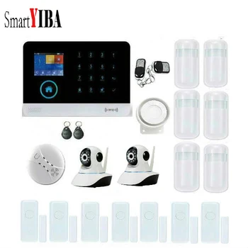 SmartYIBA RFID WIFI Wireless GSM SMS Home Alarm System+2pcs IP Security Cameras Alarm Kit+Smoke/Fire Alarm+PIR Motion Alarm
SmartYIBA RFID WIFI Wireless GSM SMS Home Alarm System+2pcs IP Security Cameras Alarm Kit+Smoke/Fire Alarm+PIR Motion Alarm