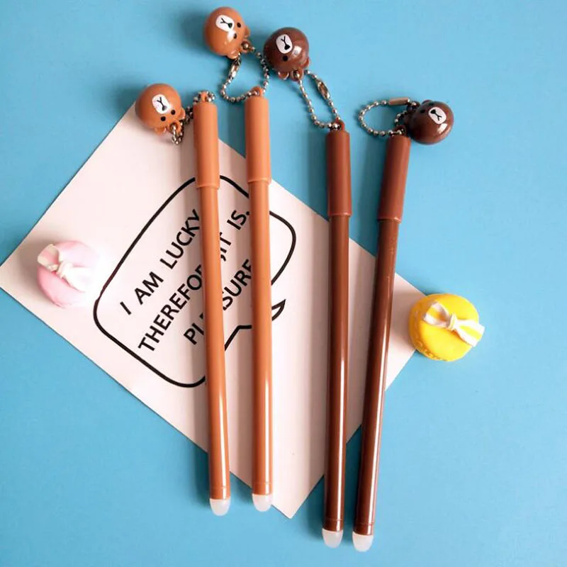 Erasable Pen Small Brown Bear Pendant School Supplies Stationery Vanishing Pen Student-only a Pen Erasable washable handle 0.5mm
Erasable Pen Small Brown Bear Pendant School Supplies Stationery Vanishing Pen Student-only a Pen Erasable washable handle 0.5mm