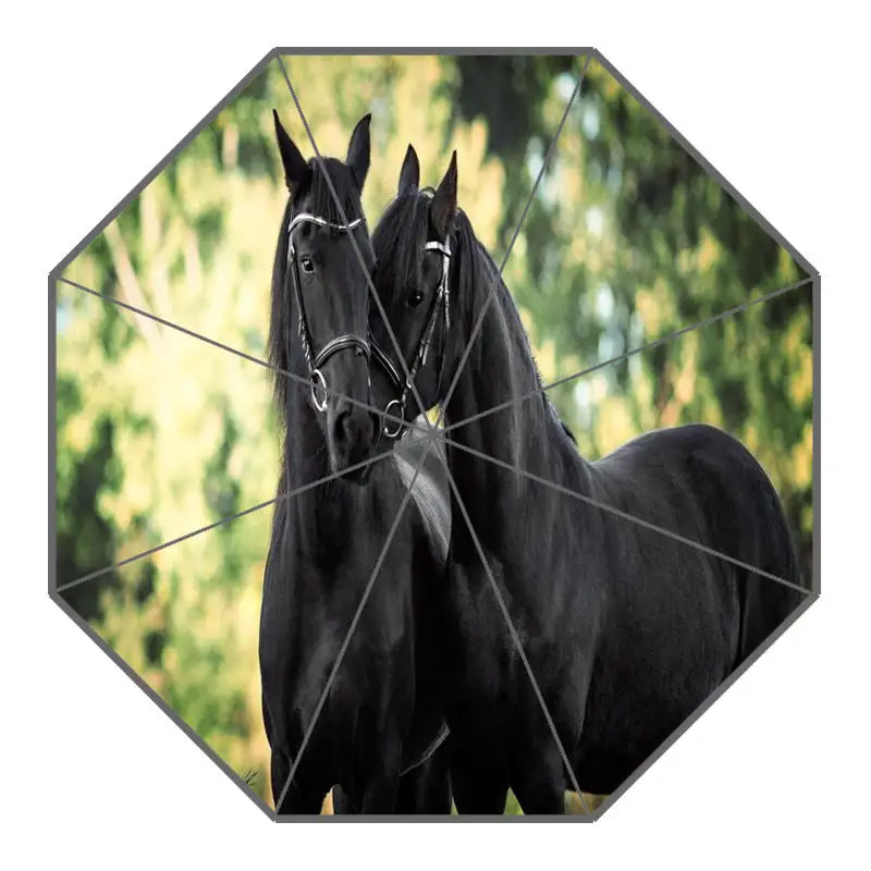 Custom Beautiful White Black Horses Umbrellas New Arrive Useful Foldable Sunny and Rainy Sunscreen Umbrella
Custom Beautiful White Black Horses Umbrellas New Arrive Useful Foldable Sunny and Rainy Sunscreen Umbrella