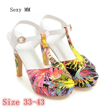 Summer Pumps Women Peep Toe High Heels Party Wedding Platform Gladiator Sandals Woman High Heel Shoes Plus Size 33 - 40 41 42 43
Summer Pumps Women Peep Toe High Heels Party Wedding Platform Gladiator Sandals Woman High Heel Shoes Plus Size 33 - 40 41 42 43