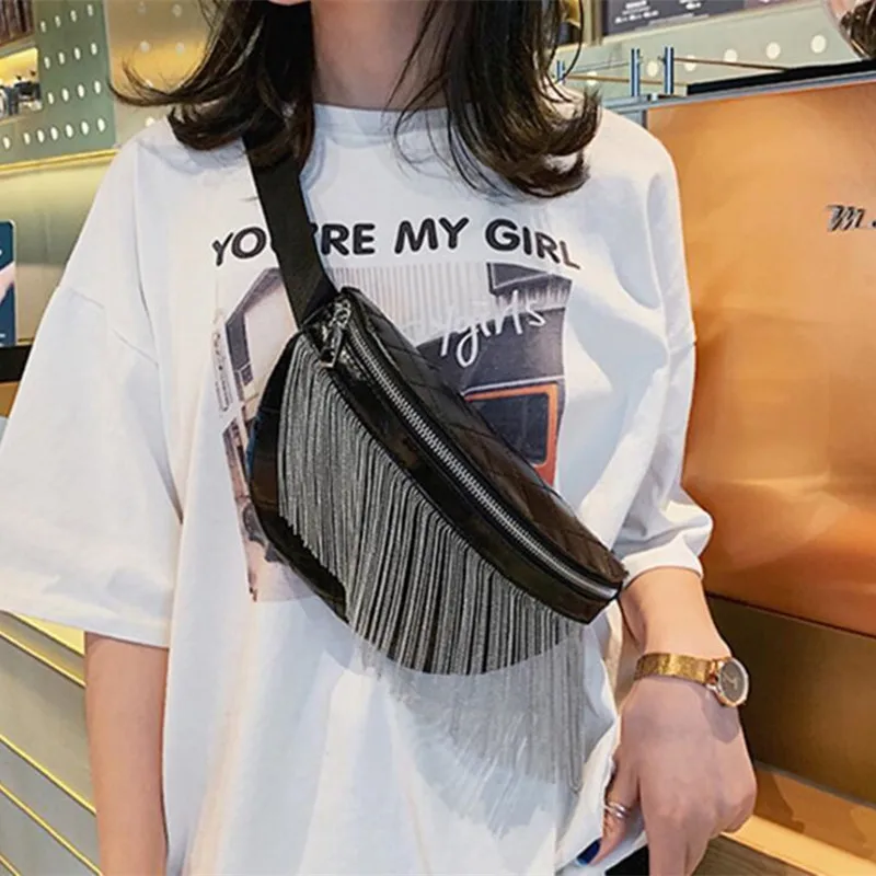 Pu Leather Casual Beads Tassel Fashion Chest Waist Packs Women Crossbody Bag Feminina Bolsa Sac Shoulderbag #1098
Pu Leather Casual Beads Tassel Fashion Chest Waist Packs Women Crossbody Bag Feminina Bolsa Sac Shoulderbag #1098