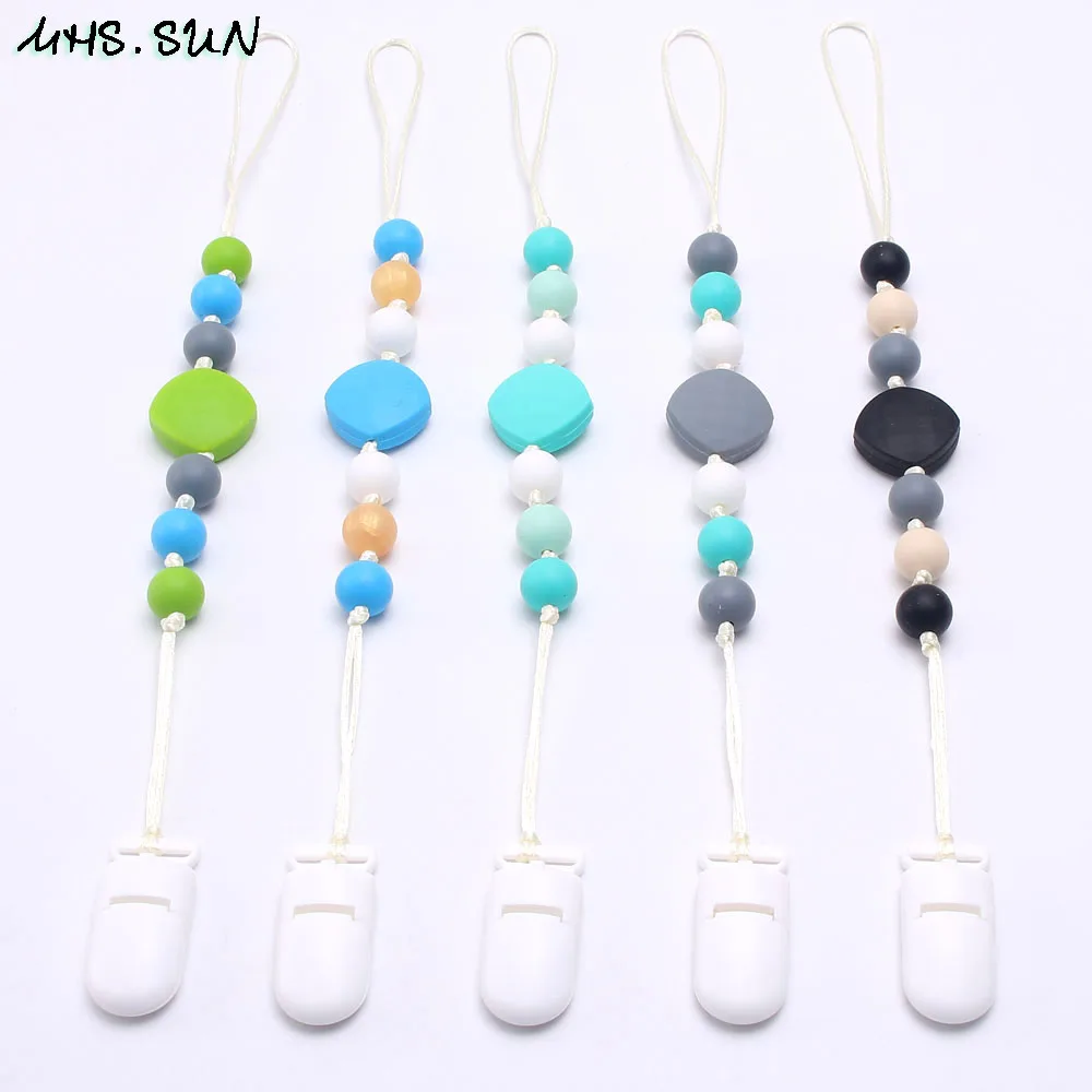 MHS.SUN baby fashion silicone beads pacifier chain diy necklace kids girls teething chew teether jewelry pacifier clip 1pc/lot
MHS.SUN baby fashion silicone beads pacifier chain diy necklace kids girls teething chew teether jewelry pacifier clip 1pc/lot