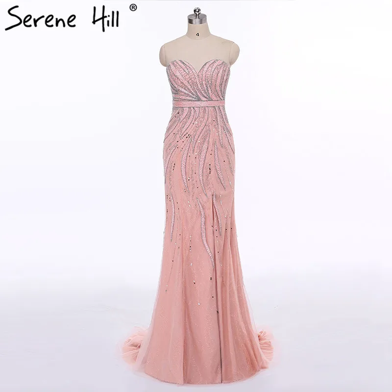 Pink Strapless Fashion Mermaid Sexy Evening Dress Long Fulle Beading Elegant Tulle Evening Dress 2019 Serene Hill LA6389
Pink Strapless Fashion Mermaid Sexy Evening Dress Long Fulle Beading Elegant Tulle Evening Dress 2019 Serene Hill LA6389