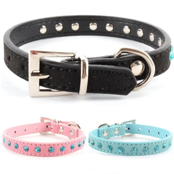 Adjustable Small Pet Dog Velvet PU Leather Collar Puppy Cat Crystal Rhinestone Neck Strap Decoration
Adjustable Small Pet Dog Velvet PU Leather Collar Puppy Cat Crystal Rhinestone Neck Strap Decoration