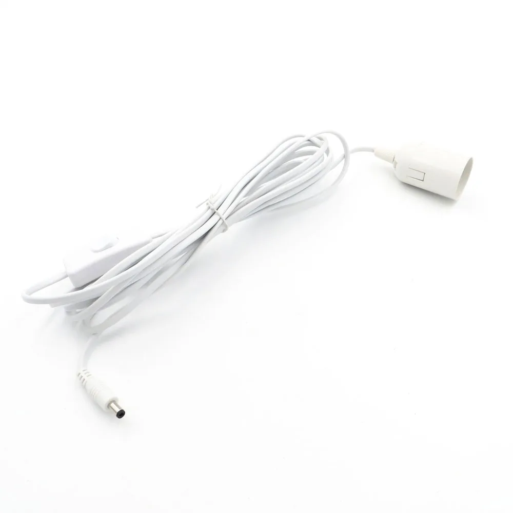 E27 Lamp switch wire 5m 5.5*2.1 Male Power Cord Cable for Pendant LED Bulb Hanglamp Suspension lamp holder
E27 Lamp switch wire 5m 5.5*2.1 Male Power Cord Cable for Pendant LED Bulb Hanglamp Suspension lamp holder