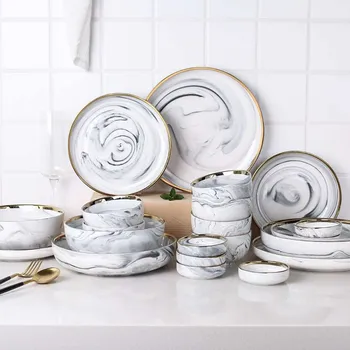 Europe Electroplating Marble Phnom Penh Ceramica Plate Western-style Snack Salad Disc Household Soup Bowl Tableware 1pcs
Europe Electroplating Marble Phnom Penh Ceramica Plate Western-style Snack Salad Disc Household Soup Bowl Tableware 1pcs