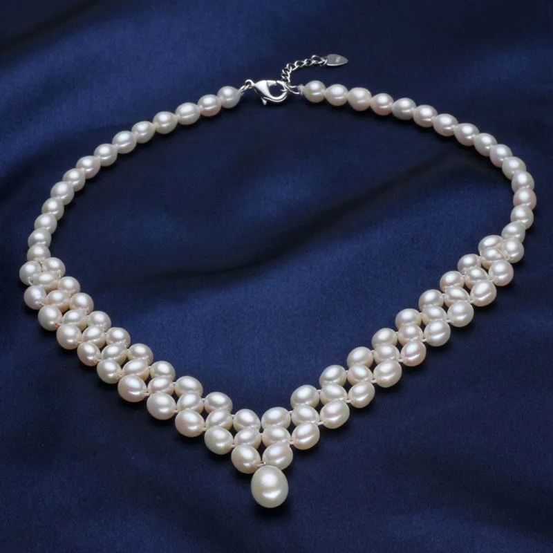 Fashion-Necklaces-for-women-2014-Natural-Freshwater-Pearl-Necklace-with-925-silver-clasp-Genuine-Pearl-Jewelry (2)