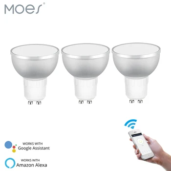 WiFi Smart LED Light Bulb 2700-6500k RGBCW Warm White Daylight Multicolor 50W Equivalent Work with Alexa Google Home GU10 3 Pack
WiFi Smart LED Light Bulb 2700-6500k RGBCW Warm White Daylight Multicolor 50W Equivalent Work with Alexa Google Home GU10 3 Pack