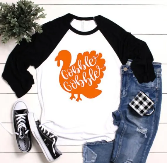 Thanksgiving Women Long Sleeve T-Shirt Turkey Plaid Gobble Print Baseball T-Shirt Fashion Full Sleeve Female T-shirt Tops Tee
Thanksgiving Women Long Sleeve T-Shirt Turkey Plaid Gobble Print Baseball T-Shirt Fashion Full Sleeve Female T-shirt Tops Tee