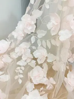 3D Full Blossom Flower Tulle Lace Fabric in Blush , Wedding Gown Bridal Dress Prom Dress Fabric by Yard
3D Full Blossom Flower Tulle Lace Fabric in Blush , Wedding Gown Bridal Dress Prom Dress Fabric by Yard