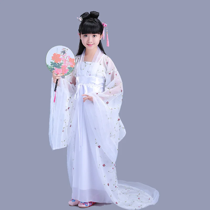 Girl's Dramaturgic Dress Chinese Traditional Classicism Dance Kids Ancient Infanta Draggle-tail Cosplay YZT0829 | Тематическая