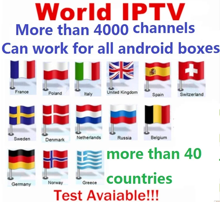 Stable World IPTV Subscription 5000+channels Europe Sweden French francais italia African for M3U TV Box Smart TV Mac 254 tv box
Stable World IPTV Subscription 5000+channels Europe Sweden French francais italia African for M3U TV Box Smart TV Mac 254 tv box