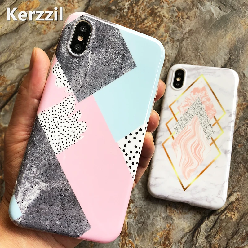 Kerzzil Glossy Marble Geometric Case For iPhone 7 6 6S 8 Plus Funny Splice Pattern Soft Silicone Cover For iPhone X 6 7 6S Cases
Kerzzil Glossy Marble Geometric Case For iPhone 7 6 6S 8 Plus Funny Splice Pattern Soft Silicone Cover For iPhone X 6 7 6S Cases