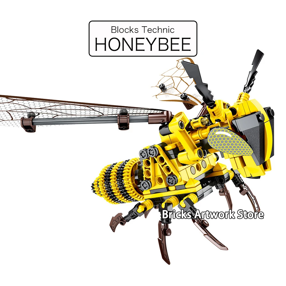 Fit Technic Series Honeybee Animals Set Sembo Technique Creative MOC Flyable DIY Educational Building Blocks Toys For Children
Fit Technic Series Honeybee Animals Set Sembo Technique Creative MOC Flyable DIY Educational Building Blocks Toys For Children