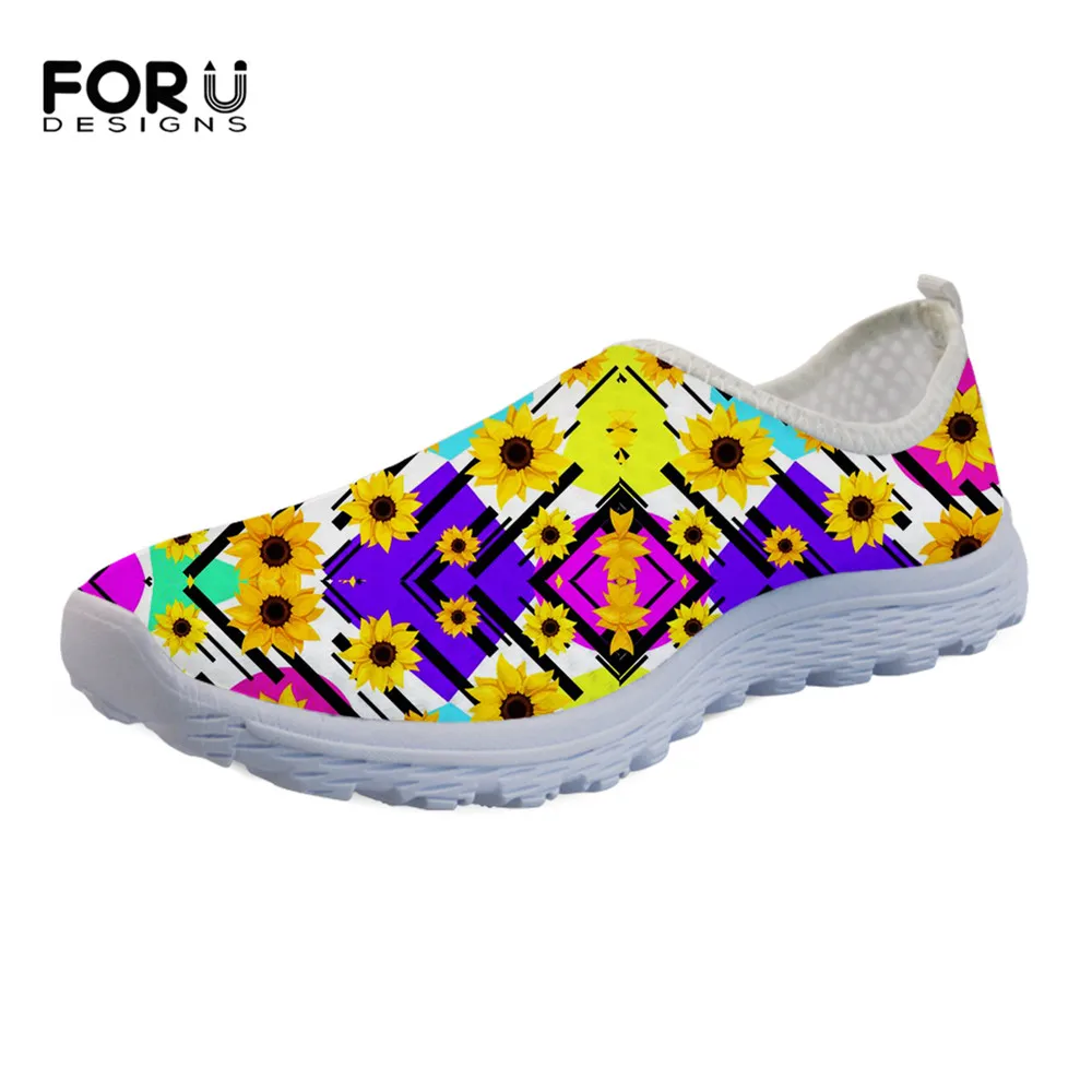 FORUDESIGNS Fashion 3D Sunflower Printing Women's Flats Shoes Casual Sneakers Floral Style Fashion Girls Summer Light Mesh Shoes
FORUDESIGNS Fashion 3D Sunflower Printing Women's Flats Shoes Casual Sneakers Floral Style Fashion Girls Summer Light Mesh Shoes
