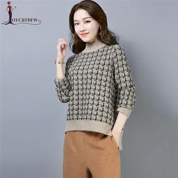 Women Sweater High Quality Pullover 2018 New Loose Korean Knit Sweater Female Casual High Collar Sweaters Winter Pullovers NO585
Women Sweater High Quality Pullover 2018 New Loose Korean Knit Sweater Female Casual High Collar Sweaters Winter Pullovers NO585
