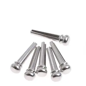6pcs Silver Metal String Nails Bridge Pins End Peg for Acoustic Guitar 6pcs Silver Metal String Nails Bridge Pins End Peg for Acoustic Guitar